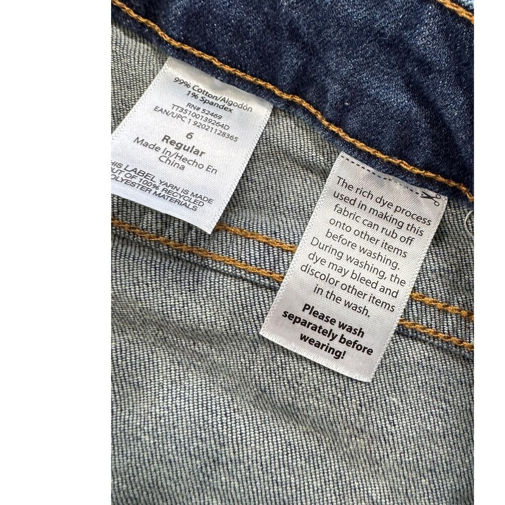 Time and Tru Blue Denim Jeans Womens 6 Regular Cotton Spandex - Picture 5 of 9
